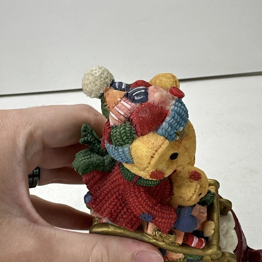 Vintage Holiday Time Christmas Collectible Stocking Holder Lot Mouse Sled Candy